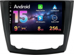 8G + 256G 2 DIN 9-tolline IPS Android 14 Stereo autoraadio Renault Kadjar 2015-2019 jaoks koos GPS navigatsioonitoega Carplay Android Auto Bluetooth 5.0 DAB+ USB WiFi 4G FM/AM RDS DSPga