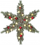 Black Box Trees Kaprun J&otilde;ulup&auml;rja t&auml;ht LED valgustusega Soe valge l&auml;bim&otilde;&otilde;t 90 cm Frosted roheline punane
