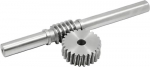 4 Modulus 10 Teeth Worm Bar Gear, 4M 10T 45 Steel Reduction Ratio 1:10 Worm Bar with Process Hole 20 mm