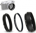 Objektiivi objektiivi adapterr&otilde;ngas UV-filtri komplekt Fujifilm Fuji X100 X100VI X100V X100F X100S X100T X70 kaamerale Asendab Fujifilm LH-X100 objektiivi objektiivi adapterr&otilde;ngast AR-X100 (must)