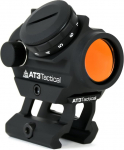 AT3 Tactical RD-50 Red Dot Sight - valikuline Picatinny Riser Mount Cowitnessi jaoks koos rauast maam&auml;rkidega - 2 Moa punase punkti sihikuga