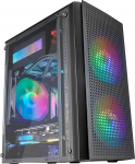 Mars Gaming MC300 microATX arvutikapp, must, karastatud klaas, v&otilde;rkfront, 3 x FRGB ventilaatorid