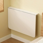 YCYHZC 80 x 60 cm kokkupandav laud, valge ujuv laud, kokkupandav seinale paigaldatav t&ouml;&ouml;pink, kokkupandav s&ouml;&ouml;gilaud