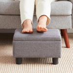 BAKSEA Small Footstool Ottoman Footstool Upgrade Small Footstool Ottoman with Storage Non-Slip Rectangle Footrest Stool for Couch Desk Office Living Room Bedroom