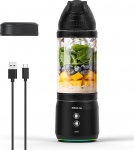 Fridja F500 kaasaskantav blender - Premium USB-C laetav, lekkekindel ja kompaktne - BPA-vaba, 6 teritatud roostevabast terasest tera, 240W, 700ml - ideaalne smuutide, valgurabanduse, reisimise ja j&otilde;usaali jaoks.