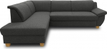 DOMO. collection Panama nurgadiivan, klassikaline L-kujuline nurgadiivan vasakule, nurgadiivan, diivan magamisfunktsiooniga, 254 x 186 x 80 cm (B x S x K x K), Antratsiit