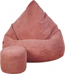 Slevobox Bean Bag koos tugitooliga, l&otilde;he, 95 x 95 x 120 cm, XXL t&auml;iskasvanute Bean Bag koos t&auml;idisega, magamistoa ja elutoa m&ouml;&ouml;bel, sametist siseruumide Bean Bags, Bean Bag, Lounge Chair