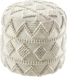 Kobolo Mandala Pouf, &uuml;mmargune puuvillane pouf, ideaalne istumiseks ja kaunistamiseks, kaasaegne boho disain, multifunktsionaalne, beež, 42 x 42 x 42 cm - ideaalne elutuppa ja magamistuppa, vegan