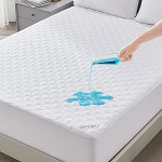 BEDLORE madratsikaitse 160 x 200 cm, veekindel madratsipealne, m&uuml;ratu madratsikatte s&uuml;gav tasku - pehme, hingav ja mugav (valge)
