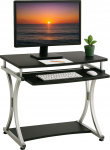 TECHly Compact Desk for PC with Removable Tray, Black Graphite ica-tb 328BK - Arvutilauad (Black Graphite ica-tb 328BK, Fiberboard, Metal, Black, Graphite, 700 mm, 550 mm, 760 mm)