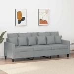 3-kohaline diivan Diivan Lounge diivan L&otilde;&otilde;gastav diivan Polsterdatud diivan K&uuml;lalisdiivan Elutoa diivan Relax diivan magamistuppa K&uuml;lalistetuba Helehall 180 cm kangas