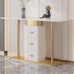 Konsolentisch, Sofatisch aus Rockboard, Eingangstisch mit Schublade, Tisch hinter der Couch, moderner Akzenttisch an der Wand, Flurtisch (100 cm)