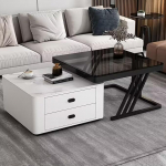 Pesa laudade komplekt koos pikendatava kohvilaua ja nahast kabinetiga elutuppa ja magamistuppa