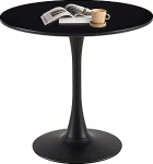 Moodne &uuml;mmargune s&ouml;&ouml;gilaud s&ouml;&ouml;gituppa, k&ouml;&ouml;ki ja elutuppa, paksendatud kohviku r&otilde;dulaua, 70 x 70 x 73 cm, must