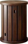 Stapelbare Holzhocker, runde Nisttische f&uuml;r Wohnzimmer, Esszimmer, Balkon, vielseitige Barst&uuml;hle, platzsparend, modern, Pelz, stilvolle Heimdekoration