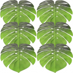NUOBESTY Monstera Blatt Tischset 6 St&uuml;ck aus Rutschfestem Eva Hitzeisolierend und Abwaschbar Ger&auml;uschreduzierend f&uuml;r Esszimmer und Westliche Speisen