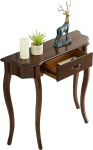WXZXWXWXZX Konsolentisch Holz mit Schubladen Console Table Couchtisch Flurtisch Kommode Schmal f&uuml;r Flur Eingangsbereich Wohnzimmer(Walnut Color,104cm/41in)