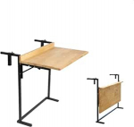 Kokkupandav seinalaud, vastupidav kummipuust laud 1-16 cm r&otilde;duga, ideaalne r&otilde;dule ja terrassile, 120 cm, ruumi s&auml;&auml;stev lahendus.