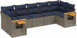 7-osaline aia diivan komplekt koos pehmendusega Hall Poly Rattan Garden Lounge Model3227111