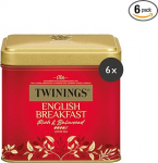 Twinings ENGLISH BREAKFAST must tee lahtiselt teepurgis - tugev must tee, valmistatud kvaliteetsetest teelehtedest, korjatud Sri Lanka ja India parimates teeaiades, pakendis 6 (100 g).