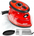 Duronic SI3 RD Mini reisitriikraud, 400 W mini triikraud, aurutriikraud 35 ml veepaak, v&auml;ike reisitriikraud auruga, k&auml;siraud keraamiline pind, riiete &otilde;mblemiseks, 2 t&ouml;&ouml;pinget