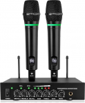 LiNKFOR juhtmevaba mikrofon UHF laetav Bluetooth 5.0 Dual Handheld Metal Microphone System Wireless, sisend/v&auml;ljund, 6,35 mm v&auml;ljund karaoke masinale, mikserile, Soundbarile