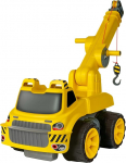 BIG - Power-Worker Maxi Crane (kollane) - Suur m&auml;ngukraana vintsi ja pikendatava k&auml;ega, lasteauto alates 3. eluaastast (maksimaalne koormus 50 kg)
