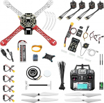 HAWK'S WORK F450 Drone Kit, DIY Quadcopter Set, Frame + Pixhawk + GPS + Power Module + ESC + Brushless Motor + Propeller + Battery + RC Transmitter & Receiver + Accessories + Instructions Book & Video