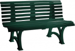German-Made, Weatherproof Resin Garden Bench, in Green