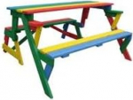 HABAU 687 Children's Picnic Bench 2-in-1 Multi-Coloured