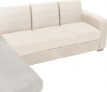 NAISI Velvet Couch Cushion Covers, Stretch Sofa Seat Covers or Backrest Covers, Soft Custom Couch Covers for Sectional Sofa (3 Pieces for 3 Seater Cushion, Beige)