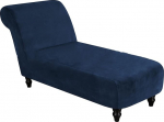 GAMUKAI Velvet Armless Slipcover Stretch Chaise Couch Cover Pet Furniture Cover Machine Washable Sofa Slipcover (Navy)