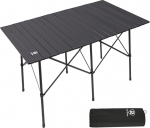 EVER ADVANCED telkimislaud Kokkupandav alumiiniumist lauaplaat 116 x 74 cm 4-6 inimesele Kokkupandav laud 50 kg kandev&otilde;ime Kokkupandav laud koos kandekotiga telkimiseks piknikuks aeda r&otilde;dule Must