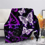 Showudesigns Purple Butterfly Blanket diivanile Cozy Blankets ja viskab naistele T&uuml;drukud Beebi tekid hoiavad soojana 45 x 60 tolli Nap