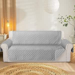 Ycosy Gesteppte Sofabez&uuml;ge, wasserdichte Couchbez&uuml;ge f&uuml;r 3 Kissen, waschbar, rutschfester Stoff-Schonbezug, superweich, dick, M&ouml;belschutz, Sofabezug f&uuml;r Hunde, Haustiere, Kinder (&Uuml;bergro&szlig;es Sofa,