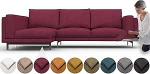 mugavalt Cover for Nockeby 2 istekohaga diivan koos Chaise Longue vasakpoolse asenduskattega Heavy Duty 11 tk pehme vastupidav pestav kangas, mida on lihtne puhastada ja asendada (Crown)