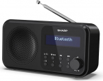SHARP DR-P420(BK) Tokyo kaasaskantav digitaalne raadio - Bluetooth 5.0, DAB+/FM, kompaktne, USB-/akutoitega, kaks alarmi, 40 m&auml;lupesa, 3,5 mm k&otilde;rvaklapipesa - kesk&ouml;&ouml; must