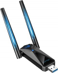 WLAN Stick WiFi 6, 5400Mbps WLAN adapter PC, USB Stick 3.0, 2dBi High Gain antennid, toetab Tri-Band Internet 2.4GHz/5GHz/6GHz, &uuml;hildub Windows 10/11-ga.