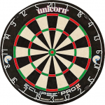 Unicorn Eclipse Pro Dartboard 2 harjastega ja professionaalse sisali ja k&otilde;rglahutusega spider, professionaalne tikut&auml;pp t&auml;iskasvanutele, &uuml;li&otilde;huke traat ja klambrivaba konstruktsioon