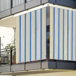 Premium p&auml;ikesevarju purje r&otilde;dule, terrassile v&otilde;i verandale - v&auml;ljas p&auml;ikesevarju r&otilde;ngaste ja konksudega - kvaliteetne kangas, UV-kindel ja ilmastikukindel (L)