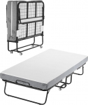 VEVOR Trundle Bed kokkupandav voodi 5-tollise madratsiga, kokkupandav &uuml;heinimesevoodi m&auml;luvahuga madratsiga (190 x 98 cm), 450 lb raskekaaluline k&uuml;lalisvoodi t&auml;iskasvanute k&uuml;lalistele, metallvoodi magamistuppa