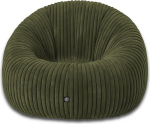 PATCH HOME Deluxe 2-in-1 n&ouml;&ouml;rist Bean Bag tugitool Bean Bag - m&auml;ngukotid t&auml;iskasvanutele ja lastele koos t&otilde;mblukuga - juba t&auml;idetud - ideaalne istumiseks ja lamamiseks (oliivroheline, l&auml;bim&otilde;&otilde;t 145 cm)