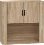 vidaXL seinakapp, millel on palju hoiuruumi, lisa kapi k&uuml;ljepaneelile, ujuv kapi, k&uuml;lgkapp, Sonoma tammepuidust materjalist