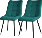 ML-Design S&ouml;&ouml;gitoatoolid, 2 tk, petrool, elutoa toolid kangakattega ja mustade metalljalgadega, seljatoega k&ouml;&ouml;gitoolid, polsterdatud toolid s&ouml;&ouml;gituppa, elutuppa, k&ouml;&ouml;ki,