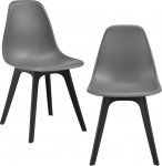 [en.casa] Brevik s&ouml;&ouml;gitoa toolid 83 x 54 x 48 cm plastist Hall/must pakend 2 tk.