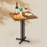 V&auml;ike s&ouml;&ouml;gilaud ruudukujuline s&ouml;&ouml;gitoa laud koos laudlinaga Farmhouse k&ouml;&ouml;gilaud 2 inimesele S&ouml;&ouml;gilaud hommikus&ouml;&ouml;gilaud tugeva alusega elutuppa, kohvikusse, bistro &otilde;ue, rustikaalne pruun