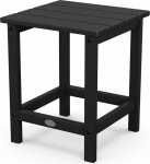 POLYWOOD Long Island 18" k&otilde;rge tihedusega pol&uuml;et&uuml;leenist otselaud, must, 18"