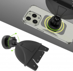 pluX 2025 CD-telefoni hoidik autole, magnetiline autokinnitus, CD-pesa, auto telefoni hoidik, t&auml;iustatud materjalid, auto telefoni hoidik, 360&deg; reguleeritav autokinnitus iPhone'ile, Samsungile,