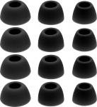 6 paari 4mm silikoonist k&otilde;rvaklappe, mis &uuml;hilduvad Samsung Galaxy Buds 2 Pro (SM-R510) asendusk&otilde;rvaklappidega Small Medium Large 3 suurust Black