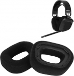 CYSFETENA HS80 k&otilde;rvapadjad, fliis ja k&auml;snmaterjal HS80 RGB k&otilde;rvaklappide asendusk&otilde;rvaklapid, mustad HS80 juhtmevabad k&otilde;rvapadjad k&otilde;rvaklappide remonditarvikute jaoks